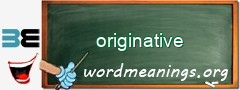 WordMeaning blackboard for originative